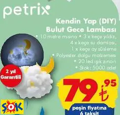 KENDİN YAP (DIY) BULUT GECE LAMBASI KENDİN YAP (DIY) BULUT GECE LAMBASI